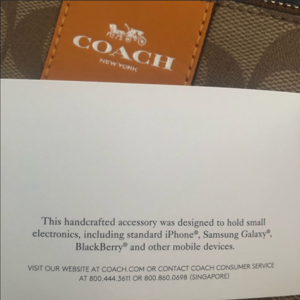 Coach Signature Corner Zip Wristlet - Picture 7 of 7